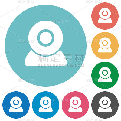 摄像头平面圆形图标