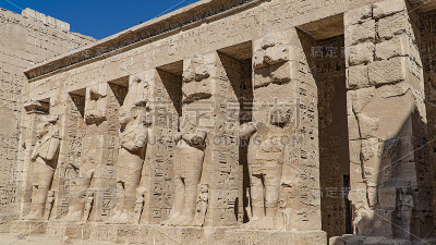 Medinet Habu神庙。埃及卢克索。