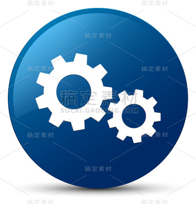 进程图标蓝色圆形按钮