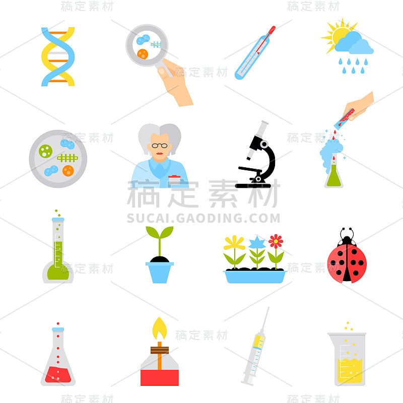 平面设计矢量插图概念的教育和科学。