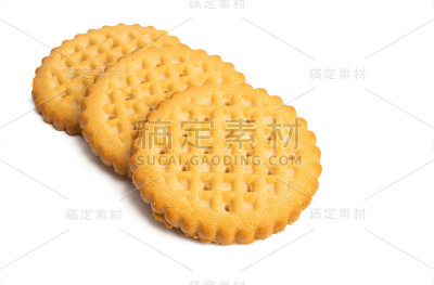 黄油饼干孤立