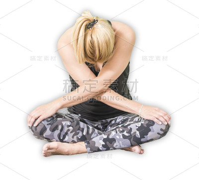 女人练习瑜伽