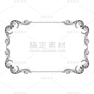 装饰复古巴洛克向量