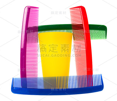 明亮,颜色的梳子