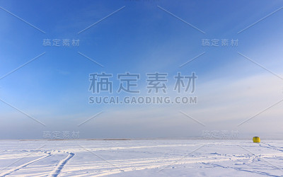 冬天的雪湖景观