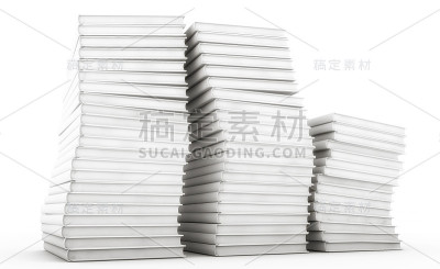 3 d渲染。黑白书