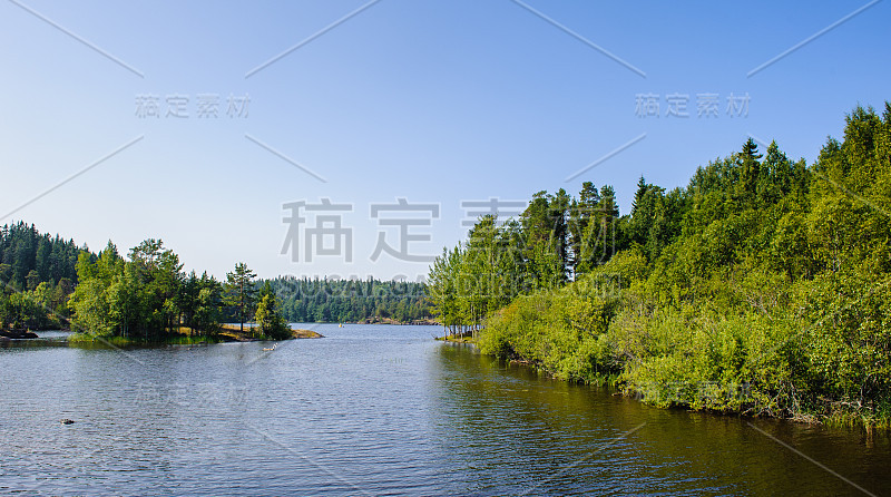 风景Valaam (Valamo)，拉多加湖群岛，卡累利阿共和国，俄罗斯联邦。