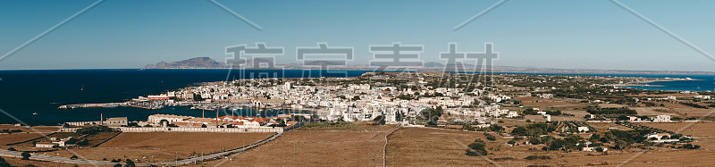 Favignana岛的全景