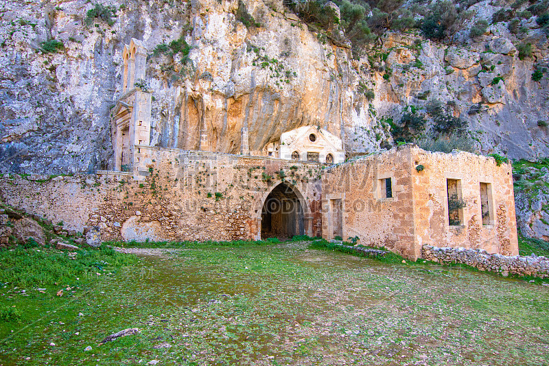 卡斯托里科修道院(隐士圣约翰教堂)，靠近古弗内托修道院，克里特岛