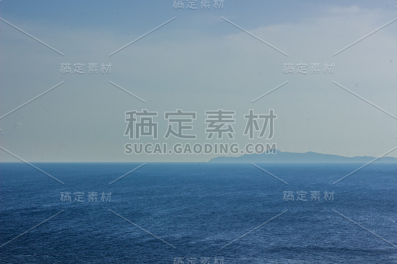 海墙纸自然风光地平线与岛山剪影