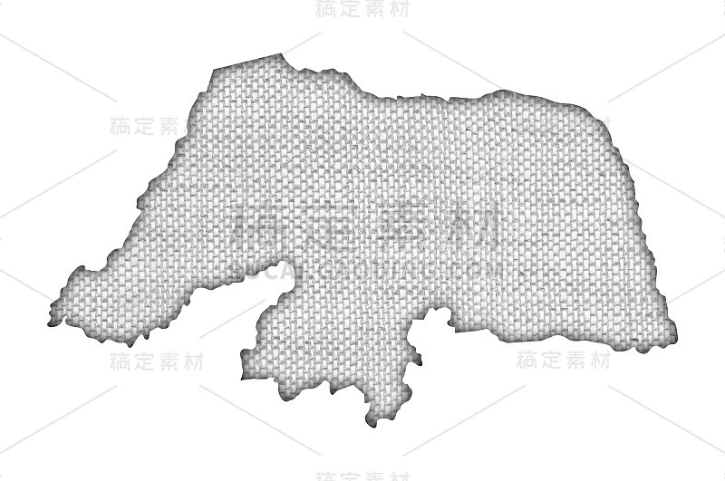 旧亚麻布上的北区里约热内卢大地图