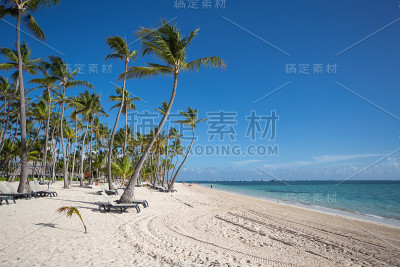 阳光明媚的加勒比海滩