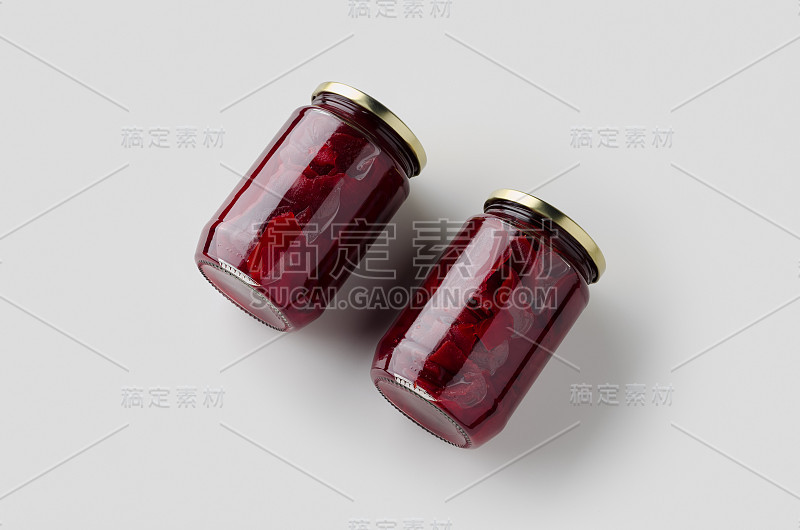 腌甜菜罐模型。
