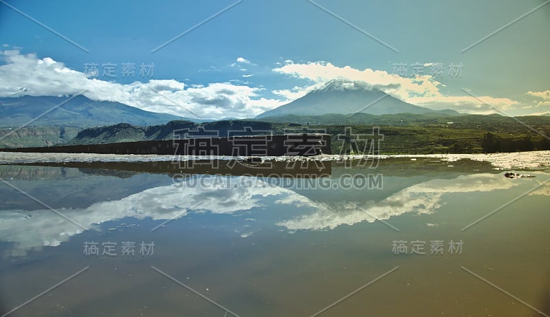 雨夜后的米斯提火山