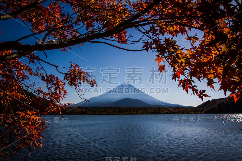 在Shojiko湖的秋天