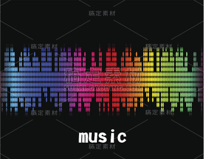 音乐插图彩色均衡器吧