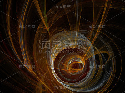 黑色上的数字分形