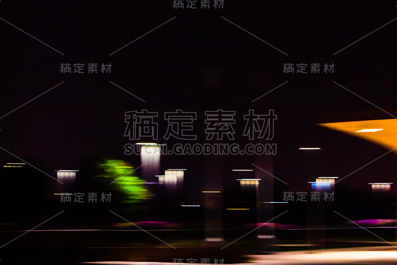 傍晚光线的运动。