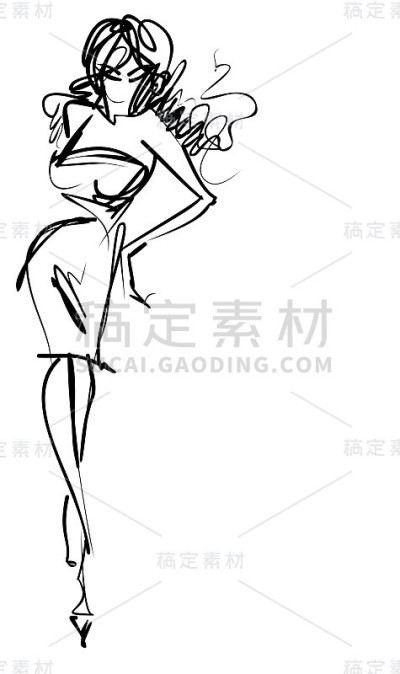 矢量背景与美丽的年轻女子