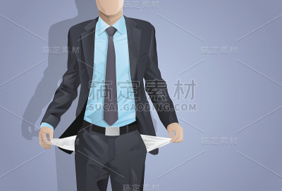 商人显示空口袋，翻出来没有钱