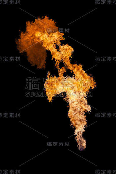 火球从下往上爆炸