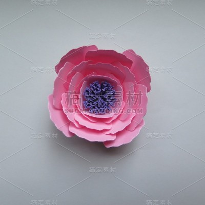 粉红色的纸的花