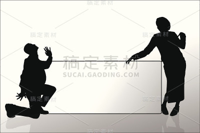 一个人的矢量剪影。