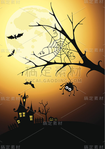 为万圣节的明信片