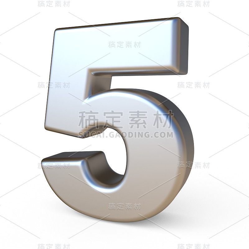 金属字体5号5 3D