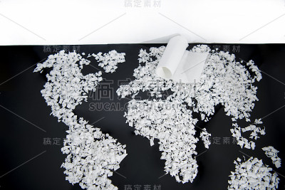 抽象照片与卫生纸概念。