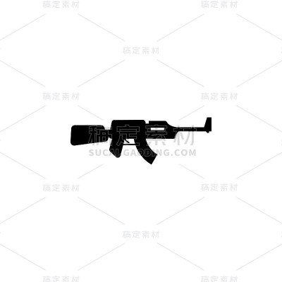 自动武器图标。俄罗斯文化符号的元素。优质的图形设计图标。简单的图标为网站，网页设计，移动应用程序，信