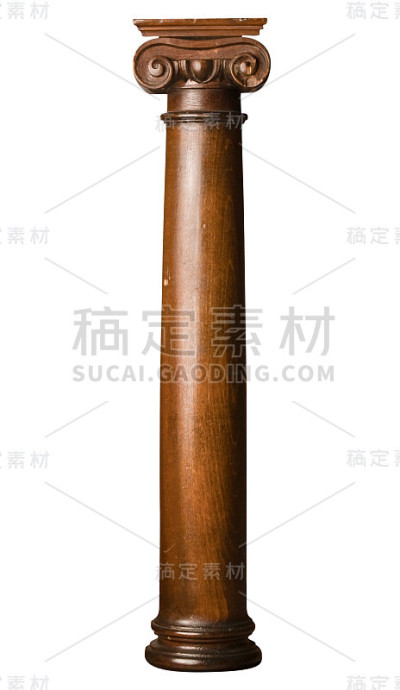 孤立的希腊圆柱clipping路径