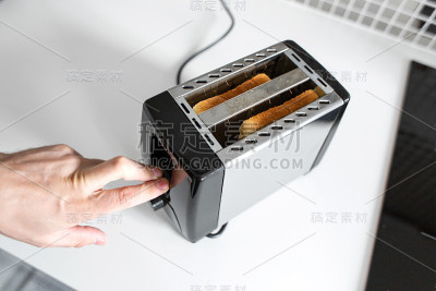 早餐面包。吐司面包近一