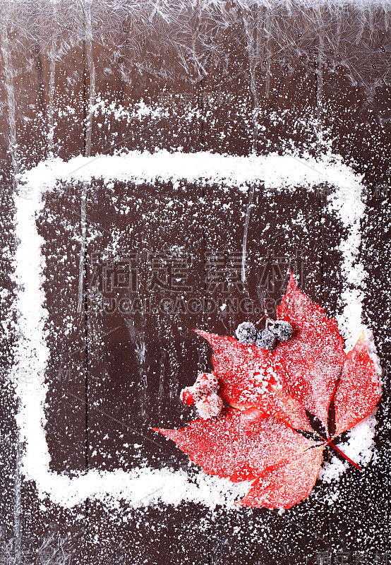 雪的边框