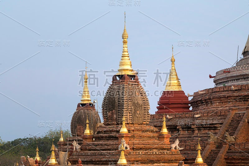 蒲干平原阿难寺，主寺塔详图。缅甸,缅甸