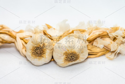 新鲜大蒜的特写镜头