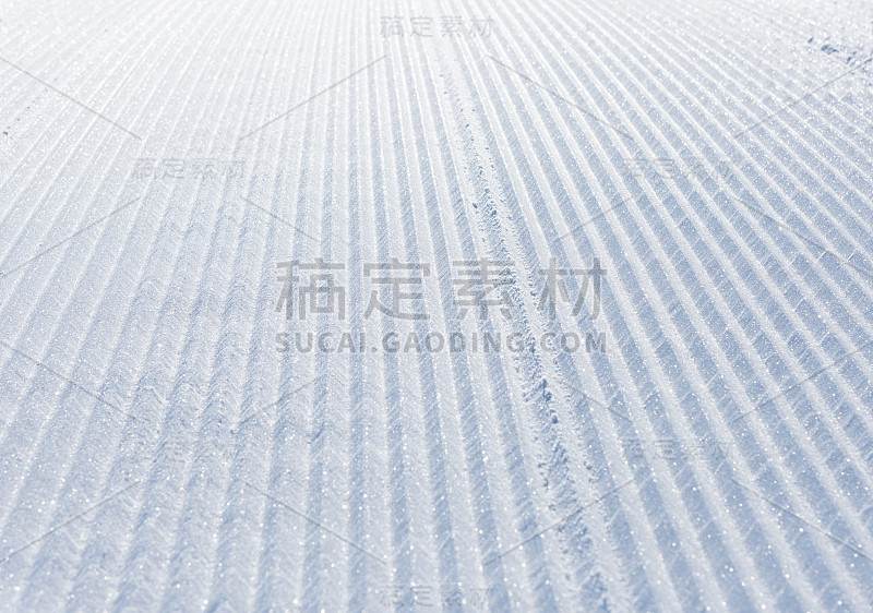 滑雪道，雪地车