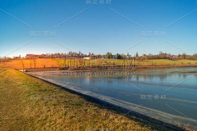 乡村景观，都灵山的全景