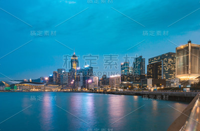 香港城市夜景。