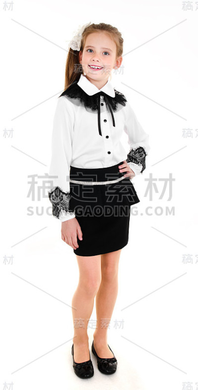 微笑快乐的女学生肖像