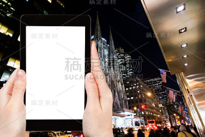 纽约大街的夜景