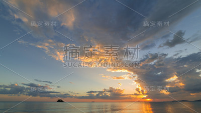 丰富多彩的日落背景