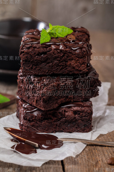 美味的巧克力布朗尼