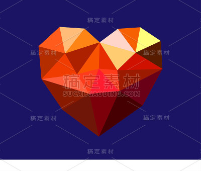心形的切面像钻石