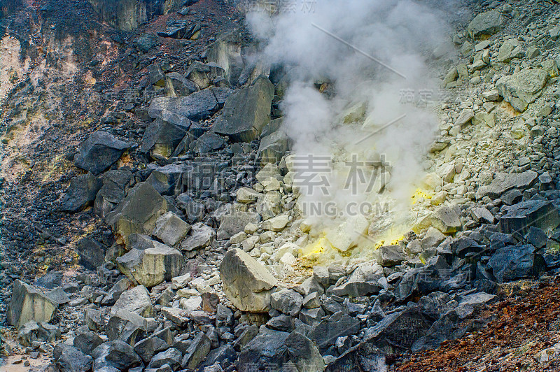 西巴亚克火山 苏门答腊岛。印度尼西亚