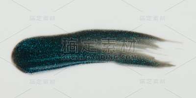 墨绿色亮漆笔触