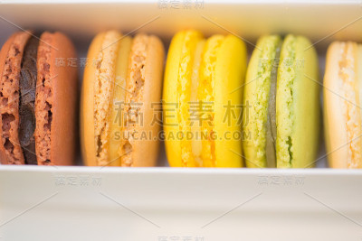 蛋白杏仁饼干堆栈
