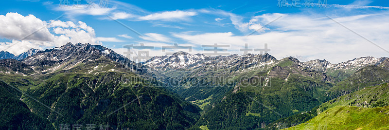 从大格洛克纳高山公路在奥地利的观点