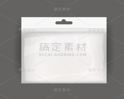 白色空白塑料现实口袋袋。