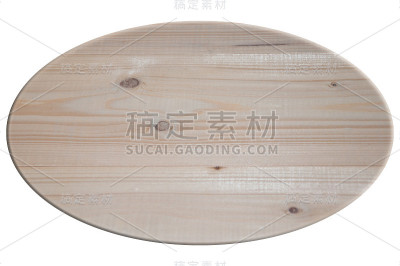 孤立在白色背景上。木制的椭圆形